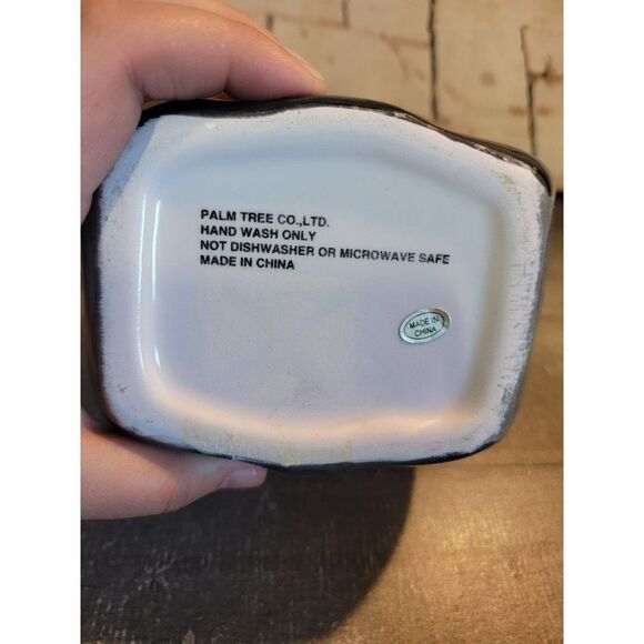 Ceramic Halloween black cat basket decor - Picture 7 of 7